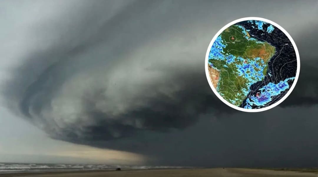 Ciclone se aproxima do Brasil e ameaça sete estados com temporais severos e ventania de até 90 km/h