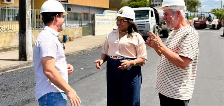 Nilda confere de perto o avanço das obras e mostra o Parnamirim Faz acontecendo