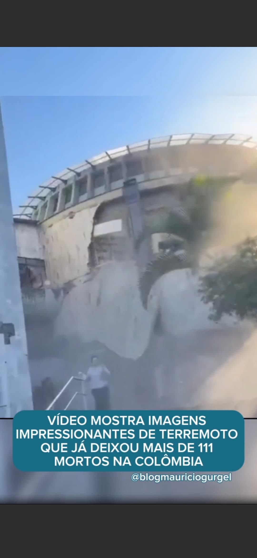 (Vídeo)Vídeo mostra imagens impressionantes de terremoto que já deixou mais de 111 mortos na Colômbia
